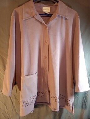 Tradition Plus Size Lavender Button-Front Women’s Top